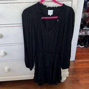 Misa Los Angeles black long sleeve mini dress